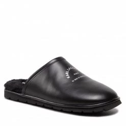 Mules Et Sandales Chaussons KARL LAGERFELD - KL20008 Black Lthr Noir