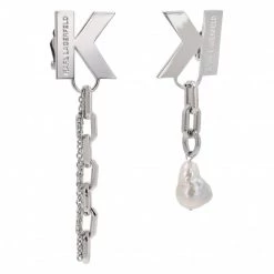 KARL LAGERFELD Soldes 30 Bijoux Et Décorations Boucles D'oreilles à Clip KARL LAGERFELD - 220W3892 Silver Argent
