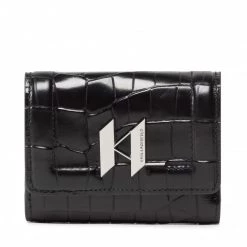 Maroquinerie Portefeuille Femme Petit Format KARL LAGERFELD - 221W3212 Black Noir