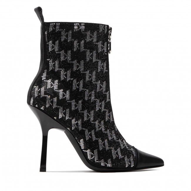 Bottes Et Autres Bottines KARL LAGERFELD - KL30951 Glitter Mix Blk W/Silver Noir 4 Bottes Et Autres Bottines KARL LAGERFELD - KL30951 Glitter Mix Blk W/Silver Noir – Image 2