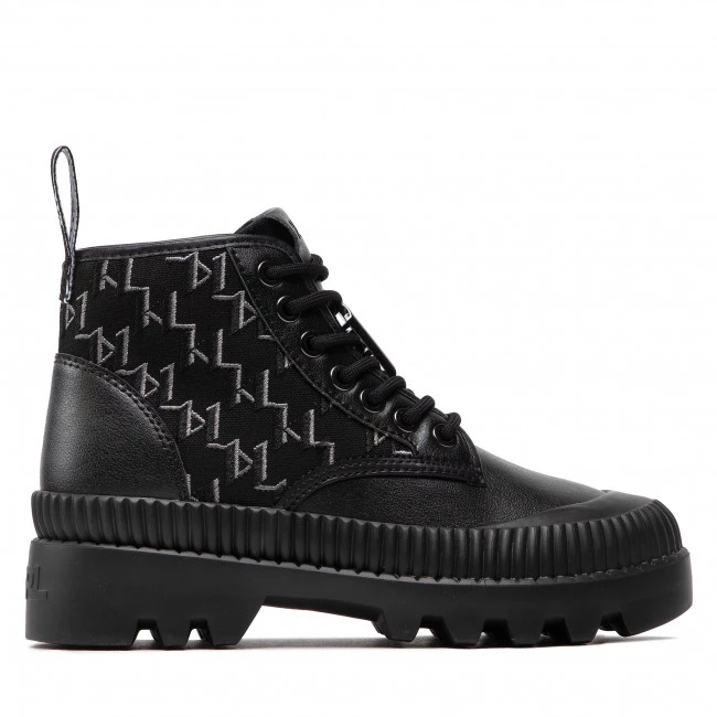 Bottes Et Autres Bottines KARL LAGERFELD - KL42531 Black Vg Lthr/Txt Mono Noir 4 Bottes Et Autres Bottines KARL LAGERFELD - KL42531 Black Vg Lthr/Txt Mono Noir – Image 2