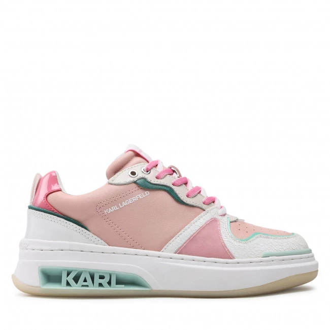 Chaussures Basses Sneakers KARL LAGERFELD - KL62024 Nude Lthr W/Multi Rose 4 Chaussures Basses Sneakers KARL LAGERFELD - KL62024 Nude Lthr W/Multi Rose – Image 2