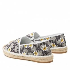 Chaussures Basses Espadrilles KARL LAGERFELD - KL80122 Lt Grey Canvas W/Yellow Gris -KARL LAGERFELD Soldes 03 0000209791952 rz
