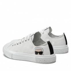 Chaussures Basses Sneakers KARL LAGERFELD - KL50310 White Canvas Blanc -KARL LAGERFELD Soldes 03 0000209797114 plj