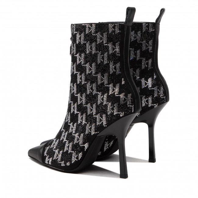 Bottes Et Autres Bottines KARL LAGERFELD - KL30951 Glitter Mix Blk W/Silver Noir 5 Bottes Et Autres Bottines KARL LAGERFELD - KL30951 Glitter Mix Blk W/Silver Noir – Image 3