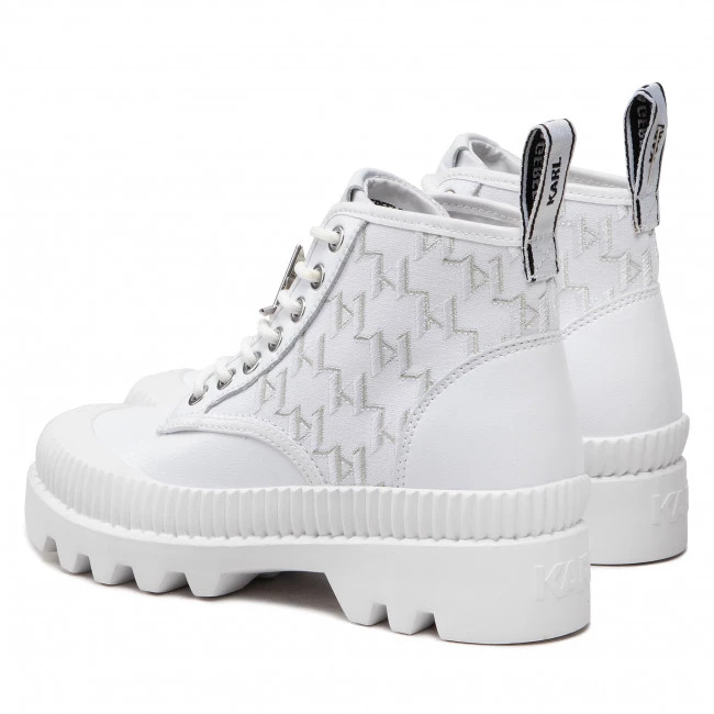 Bottes Et Autres Bottines KARL LAGERFELD - KL42531 White Vg Lthr/Txt Mono Blanc 5 Bottes Et Autres Bottines KARL LAGERFELD - KL42531 White Vg Lthr/Txt Mono Blanc – Image 3