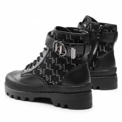 Bottes Et Autres Bottes De Randonnée KARL LAGERFELD - KL42552 Black Vg Lthr/Txt Mono Noir -KARL LAGERFELD Soldes 03 0000301363804 mk
