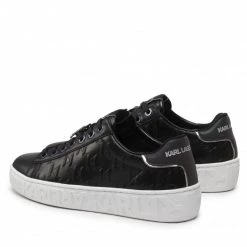 Chaussures Basses Sneakers KARL LAGERFELD - KL61019 Black Lthr W/Iridescent Noir -KARL LAGERFELD Soldes 03 0000301363934 pa