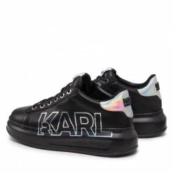 Chaussures Basses Sneakers KARL LAGERFELD - KL62511I Black Lthr W/Iridescent Noir -KARL LAGERFELD Soldes 03 0000301364870 mk