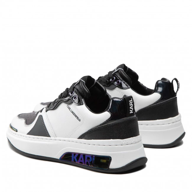 Chaussures Basses Sneakers KARL LAGERFELD - KL62024 White Lthr W/Black Blanc, Noir 5 Chaussures Basses Sneakers KARL LAGERFELD - KL62024 White Lthr W/Black Blanc, Noir – Image 3