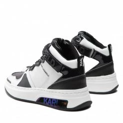 Chaussures Basses Sneakers KARL LAGERFELD - KL62044 White Lthr W/Black Blanc, Noir -KARL LAGERFELD Soldes 03 0000301365501 is