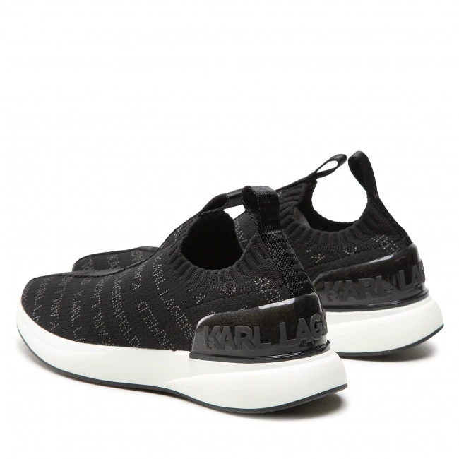 Chaussures Basses Sneakers KARL LAGERFELD - KL62119 Black Knit Textile W/Lt Grey Noir 5 Chaussures Basses Sneakers KARL LAGERFELD - KL62119 Black Knit Textile W/Lt Grey Noir – Image 3