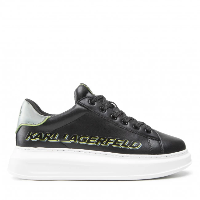 Chaussures Basses Sneakers KARL LAGERFELD - KL52514 Black Lthr W/Lime Green Noir 4 Chaussures Basses Sneakers KARL LAGERFELD - KL52514 Black Lthr W/Lime Green Noir – Image 2