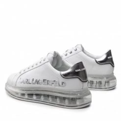 Chaussures Basses Sneakers KARL LAGERFELD - KL52618 01S White Lthr W/SIlver Blanc -KARL LAGERFELD Soldes 03 0000301368076 mk