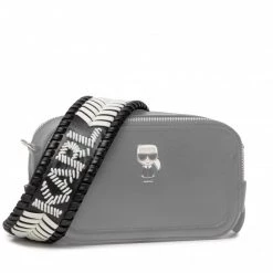 Bijoux Et Décorations Bandoulière / Anse Amovible KARL LAGERFELD - 220W3985 Blck/Wht Blanc, Noir -KARL LAGERFELD Soldes 03 8720092686549 ki 1