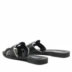 Mules Et Sandales Mules / Sandales De Bain KARL LAGERFELD - KL80410 Black Lthr Noir -KARL LAGERFELD Soldes 03 0000209794502 swa