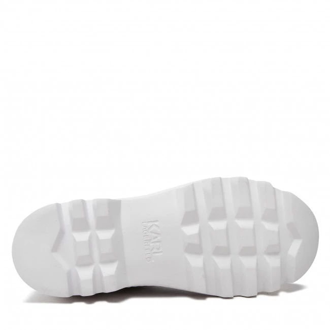 Bottes Et Autres Bottines KARL LAGERFELD - KL42531 White Vg Lthr/Txt Mono Blanc 6 Bottes Et Autres Bottines KARL LAGERFELD - KL42531 White Vg Lthr/Txt Mono Blanc – Image 4