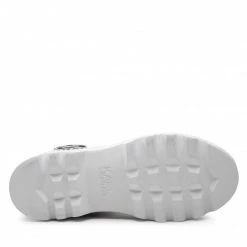 Bottes Et Autres Bottes De Randonnée KARL LAGERFELD - KL42552 White Vg Lthr/Txt Mono Blanc -KARL LAGERFELD Soldes 04 0000301363842 mk