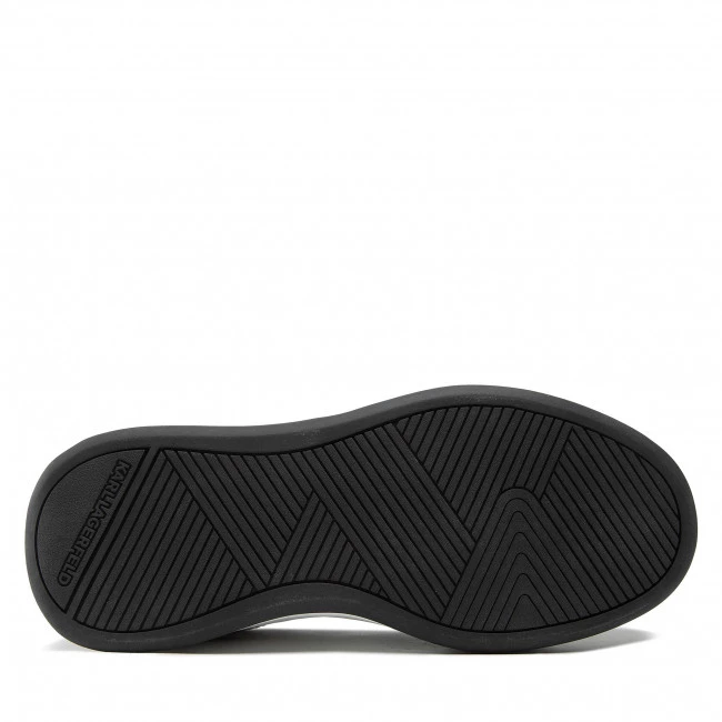 Chaussures Basses Sneakers KARL LAGERFELD - KL62024 White Lthr W/Black Blanc, Noir 6 Chaussures Basses Sneakers KARL LAGERFELD - KL62024 White Lthr W/Black Blanc, Noir – Image 4