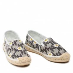 Chaussures Basses Espadrilles KARL LAGERFELD - KL80122 Lt Grey Canvas W/Yellow Gris -KARL LAGERFELD Soldes 05 0000209791952 rz