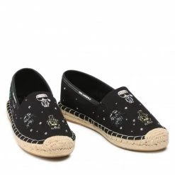Chaussures Basses Espadrilles KARL LAGERFELD - KL80124 Black Canvas Noir -KARL LAGERFELD Soldes 05 0000209791983 rz