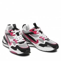 Chaussures Basses Sneakers KARL LAGERFELD - KL63110 Black Lhtr/Text W/Pink 40P Multicolore -KARL LAGERFELD Soldes 05 0000209794717 rz