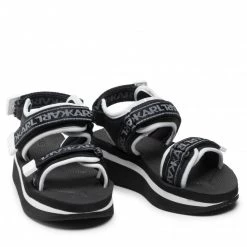 Mules Et Sandales Sandales KARL LAGERFELD - KL81905 Black/White Weave Noir -KARL LAGERFELD Soldes 05 0000209794762 mg