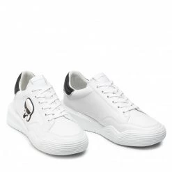 Chaussures Basses Sneakers KARL LAGERFELD - KL52830 White Leather Blanc -KARL LAGERFELD Soldes 05 0000209796964 bs