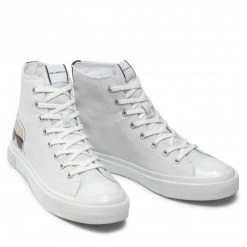 Chaussures Basses Sneakers KARL LAGERFELD - KL50350 White Canvas Gris -KARL LAGERFELD Soldes 05 0000209797077 ks