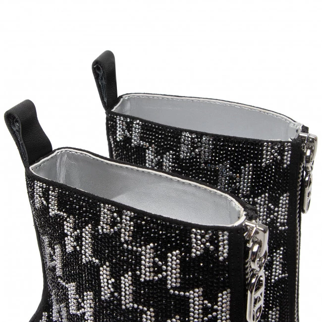 Bottes Et Autres Bottines KARL LAGERFELD - KL30951 Glitter Mix Blk W/Silver Noir 7 Bottes Et Autres Bottines KARL LAGERFELD - KL30951 Glitter Mix Blk W/Silver Noir – Image 5