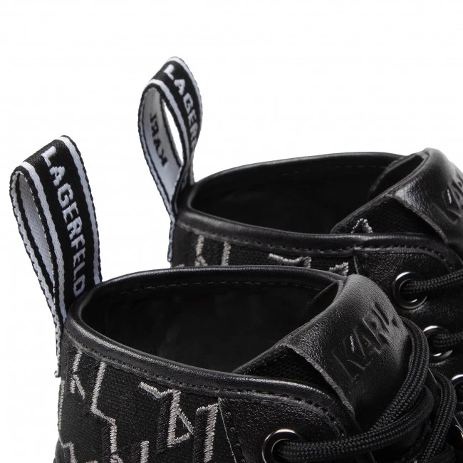 Bottes Et Autres Bottines KARL LAGERFELD - KL42531 Black Vg Lthr/Txt Mono Noir 7 Bottes Et Autres Bottines KARL LAGERFELD - KL42531 Black Vg Lthr/Txt Mono Noir – Image 5