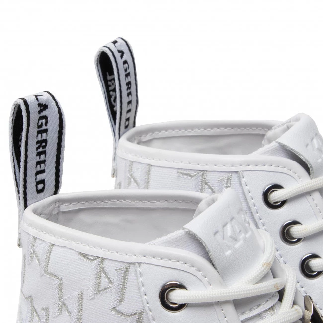 Bottes Et Autres Bottines KARL LAGERFELD - KL42531 White Vg Lthr/Txt Mono Blanc 7 Bottes Et Autres Bottines KARL LAGERFELD - KL42531 White Vg Lthr/Txt Mono Blanc – Image 5