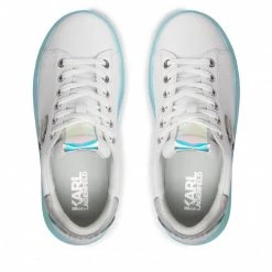 Chaussures Basses Sneakers KARL LAGERFELD - KL62533 White Lthr W/Iridescent Blanc -KARL LAGERFELD Soldes 05 0000301364481 pl