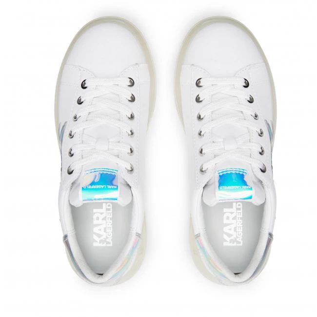 Chaussures Basses Sneakers KARL LAGERFELD - KL62610 White Lthr W/Iridescent Blanc 7 Chaussures Basses Sneakers KARL LAGERFELD - KL62610 White Lthr W/Iridescent Blanc – Image 5
