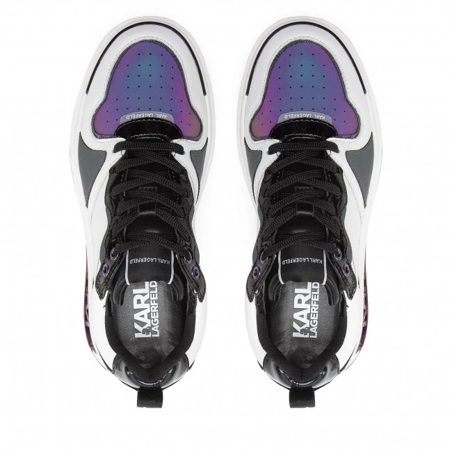 Chaussures Basses Sneakers KARL LAGERFELD - KL62024 White Lthr W/Black Blanc, Noir 7 Chaussures Basses Sneakers KARL LAGERFELD - KL62024 White Lthr W/Black Blanc, Noir – Image 5