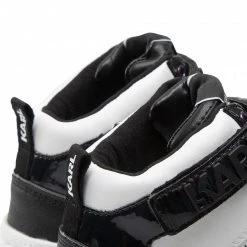 Chaussures Basses Sneakers KARL LAGERFELD - KL62044 White Lthr W/Black Blanc, Noir -KARL LAGERFELD Soldes 05 0000301365501 is