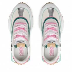 Chaussures Basses Sneakers KARL LAGERFELD - KL62931 Aqua Lthr/Text W/Multi Beige, Multicolore -KARL LAGERFELD Soldes 05 0000301366287 ph