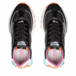 Chaussures Basses Sneakers KARL LAGERFELD - KL62927 Black Synth Text W/Orange Noir -KARL LAGERFELD Soldes 05 0000301366331 ph
