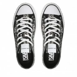 Chaussures Basses Sneakers KARL LAGERFELD - KL60414 Black Canvas W/Lt Grey Noir -KARL LAGERFELD Soldes 05 0000301366379 rz