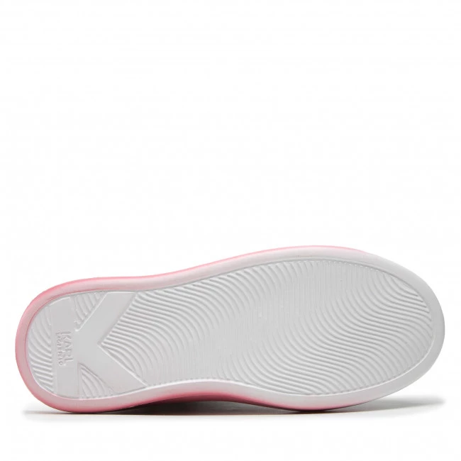 Chaussures Basses Sneakers KARL LAGERFELD - KL62533 White Lthr W/Pink Blanc 6 Chaussures Basses Sneakers KARL LAGERFELD - KL62533 White Lthr W/Pink Blanc – Image 4