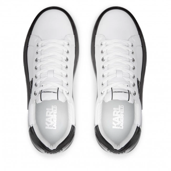 Chaussures Basses Sneakers KARL LAGERFELD - KL52631 White Lthr W/Black Blanc 7 Chaussures Basses Sneakers KARL LAGERFELD - KL52631 White Lthr W/Black Blanc – Image 5