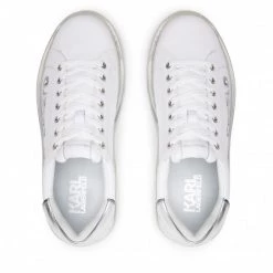 Chaussures Basses Sneakers KARL LAGERFELD - KL52618 01S White Lthr W/SIlver Blanc -KARL LAGERFELD Soldes 05 0000301368076 mk