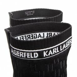 Bottes Et Autres Cuissardes KARL LAGERFELD - KL31691 Black Knit Textile Noir -KARL LAGERFELD Soldes 05 0000301442301 bs
