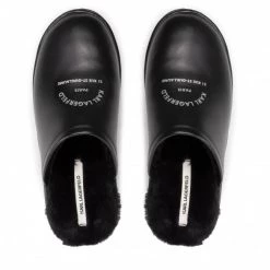 Mules Et Sandales Chaussons KARL LAGERFELD - KL20008 Black Lthr Noir 12 Mules Et Sandales Chaussons KARL LAGERFELD - KL20008 Black Lthr Noir -KARL LAGERFELD Soldes 05 0000301444053 ks