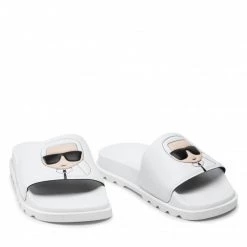 Mules Et Sandales Mules / Sandales De Bain KARL LAGERFELD - KL80975 White Blanc -KARL LAGERFELD Soldes 05 0000209795318 swa
