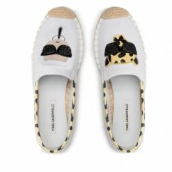 Chaussures Basses Espadrilles KARL LAGERFELD - KL80117L White Canvas W/Yellow Blanc -KARL LAGERFELD Soldes 06 0000209791976 sw