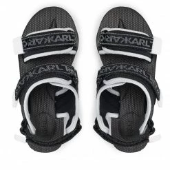 Mules Et Sandales Sandales KARL LAGERFELD - KL81905 Black/White Weave Noir -KARL LAGERFELD Soldes 06 0000209794762 mg 2