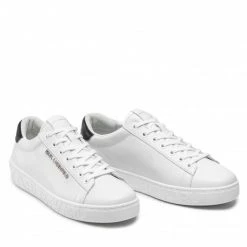Chaussures Basses Sneakers KARL LAGERFELD - KL51019 White Lthr Blanc -KARL LAGERFELD Soldes 06 0000209796780 st