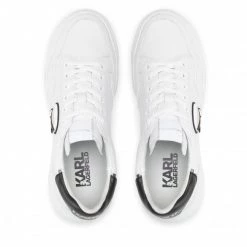 Chaussures Basses Sneakers KARL LAGERFELD - KL52830 White Leather Blanc -KARL LAGERFELD Soldes 06 0000209796964 bs