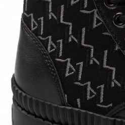 Bottes Et Autres Bottines KARL LAGERFELD - KL42531 Black Vg Lthr/Txt Mono Noir 13 Bottes Et Autres Bottines KARL LAGERFELD - KL42531 Black Vg Lthr/Txt Mono Noir -KARL LAGERFELD Soldes 06 0000301363767 is